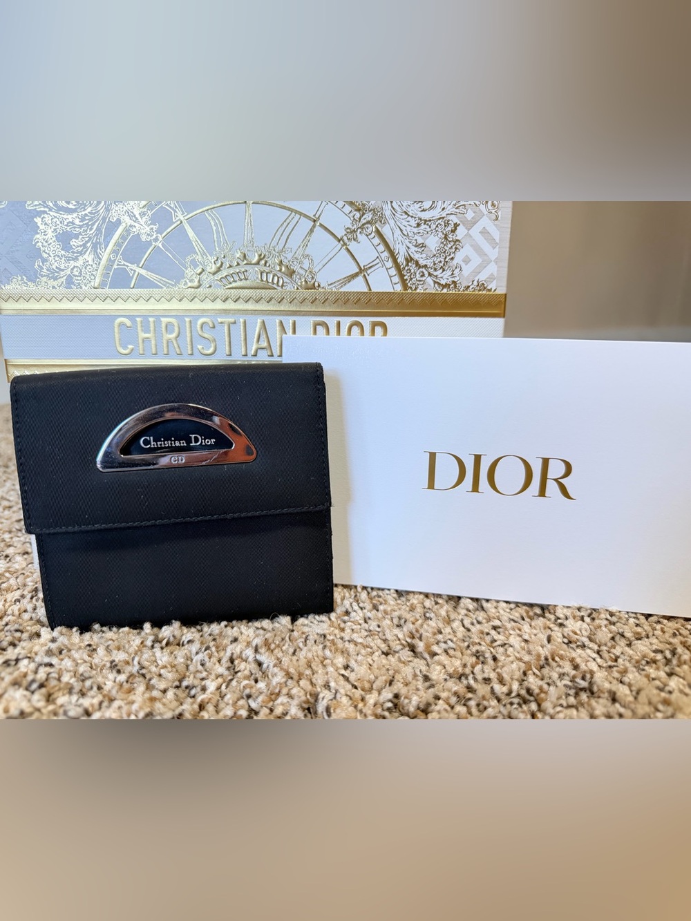 🖤🖤 Christian Dior Logo Nylon Trifold Wallet🖤🖤